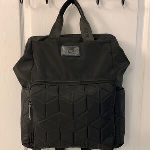 LIKE NEW. Steve Madden Black Geometric Quilted Backpack